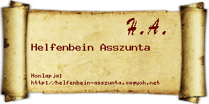 Helfenbein Asszunta névjegykártya